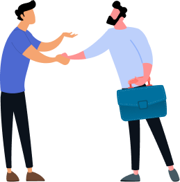 Two professionals shaking hands